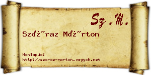 Száraz Márton névjegykártya